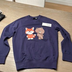 Line x kitsune big print sweatshirt